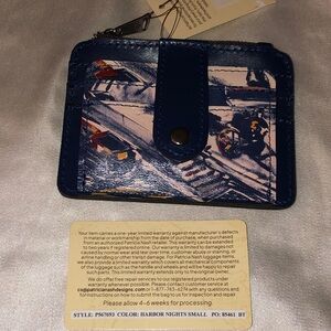 Patricia Nash Cassis Leather ID Wallet Harbor Nights NWT & Registration Card